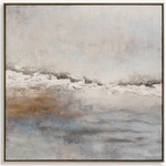 Storm Clouds Abstract Art - Gold / Neutral Color Tones