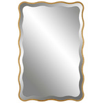 Aneta Scalloped Mirror - Aged Gold / Mirror