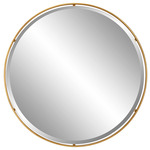 Canillo Round Mirror - Gold Leaf
