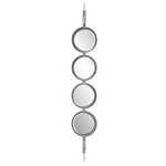 Button Mirror - Silver Leaf