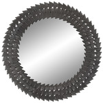 Illusion Round Mirror - Burnished Silver
