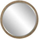 Paradise Round Mirror - Antique Gold Leaf