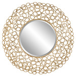 Swirl Round Mirror - Gold Leaf