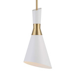 Eames Mini Pendant - Antique Brass / White