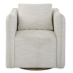 Corben Swivel Chair - Gray / Off White