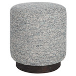 Avila Ottoman - Dark Walnut / Blue