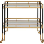 Kentmore Bar Cart - Black / Brass