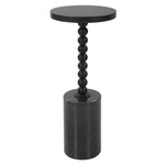 Bead Accent/End Table - Black Marble