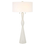 Sharma Table Lamp - Ivory / White Linen