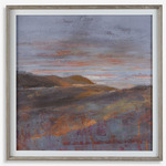 Dawn on The Hills Landscape Art - Natural Oak / Neutral Color Tones