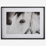 Eye of The Beholder Framed Print - Satin Black / Black / White