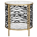 Kato End Table - Havana Gold / Carbon / Clear