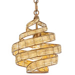 Flow Twist Pendant - Natural Rattan