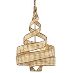 Flow Twist Pendant - Natural Rattan