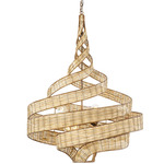 Flow Twist Pendant - Natural Rattan