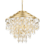 Kalani Chandelier - French Gold / Capiz