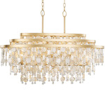 Kalani Linear Pendant - French Gold / Capiz