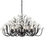 Wildflower Chandelier - Matte Black / Clear