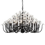 Wildflower Chandelier - Matte Black / Clear