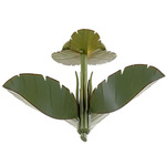 Banana Leaf Semi Flush Ceiling Light - Banana Leaf / Steel