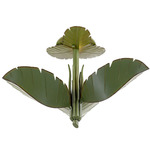 Banana Leaf Semi Flush Ceiling Light - Banana Leaf / Green