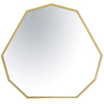 Hex No Wall Mirror - Gold / Mirror