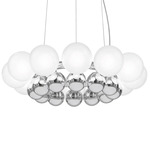 24 Pearls Pendant - Chrome / White