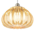 Diamante LED Pendant - Satin Nickel / Amber