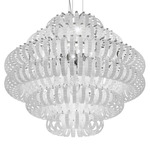 Ecos Chandelier - Chrome / White