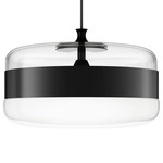 Futura Large LED Pendant - Matte Black / White / Matte Black