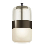 Futura LED Pendant - Matte Black / Amber / Antique Brass