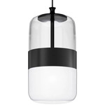 Futura LED Pendant - Matte Black / White / Matte Black