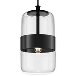 Futura LED Pendant - Matte Black / Crystal / Matte Black