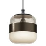 Futura LED Pendant - Matte Black / Amber / Antique Brass