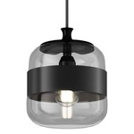 Futura Pendant - Matte Black / Crystal / Matte Black