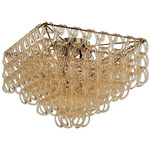 Giogali Square Ceiling Light - Matte Bronze / Amber