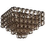 Giogali Square Ceiling Light - Chrome / Bronze