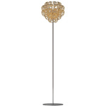 Giogali Floor Lamp - Chrome / Amber