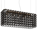 Giogali Rectangular Pendant - Matte Bronze / Black