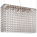 Giogali Rectangular Pendant - Matte Bronze / Silver