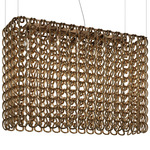 Giogali Rectangular Pendant - Matte Bronze / Gold