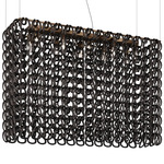 Giogali Rectangular Pendant - Matte Bronze / Black