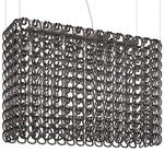 Giogali Rectangular Pendant - Chrome / Black Nickel