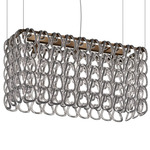 Giogali Rectangular Pendant - Matte Bronze / Silver