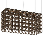 Giogali Rectangular Pendant - Matte Bronze / Bronze