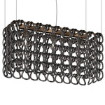 Giogali Rectangular Pendant - Matte Bronze / Black Nickel
