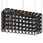 Giogali Rectangular Pendant - Matte Bronze / Black