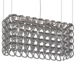 Giogali Rectangular Pendant - Chrome / Smoky