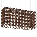 Giogali Rectangular Pendant - Chrome / Copper
