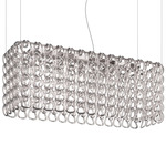 Giogali Rectangular Pendant - Chrome / Silver